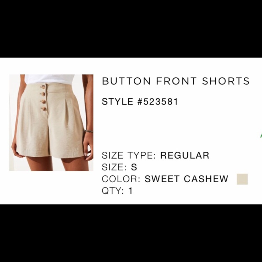 Button Front Shorts
